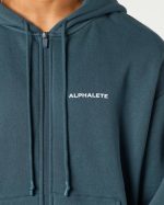 klær T442637 havblått klassisk jakke med full glidelås menn Alphalete - Bilde 5