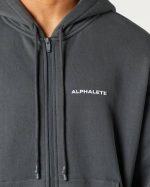 klær T442638 røykgrå klassisk jakke med full glidelås menn Alphalete - Bilde 5