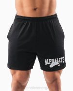 klær T442651 svart ulvehode mesh kort 6" menn Alphalete