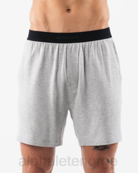 klaer_t442655_gramelert_lounge_kort_menn_alphalete.jpg klær T442655 gråmelert lounge kort menn Alphalete - Bilde 1