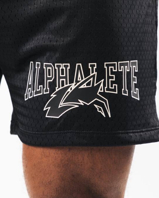 klær T442662 svart/sjøskall ulvehode mesh kort 6" menn Alphalete - Bilde 6