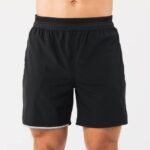 klær T442683 svart/sølv studio kort 6" menn Alphalete