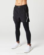 klær T442710 svart infinity 2-i-1 hastighet kort 5,5" menn Alphalete - Bilde 3