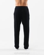 klær T442713 svart lounge bukse menn Alphalete - Bilde 4