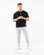 klær T442714 gråmelert academy club jogger menn Alphalete - Bilde 2