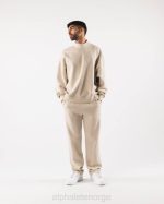 klær T442750 havsalt brun opprinnelse mock neck ls menn Alphalete - Bilde 2