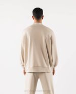 klær T442750 havsalt brun opprinnelse mock neck ls menn Alphalete - Bilde 4