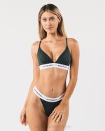 klær T44291 eviggrønn grønn akutt bralette kvinner Alphalete