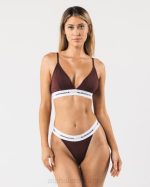 klær T44293 sangria rød akutt bralette kvinner Alphalete